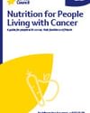 Cover of Nutrition for People Living with Cancer by Cancer Council Australia, with yellow shapes.