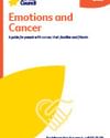 Emotions and Cancer guide cover with Cancer Council logos and a stylised yellow circle artwork.