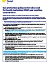 Checklist page by Cancer Council SA outlining rules for SA OSHC and vacation care services.