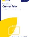 Cover of Cancer Council guide Understanding Cancer Pain with blue header and yellow graphic.