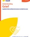 Cancer Council 'Understanding Grief' cover featuring a yellow abstract shape and white line art.