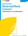 Cover of Cancer Council guide: Understanding Head and Neck Cancers; blue header and yellow graphic.