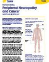 Poster on peripheral neuropathy and cancer featuring a full-body diagram of the nervous system.