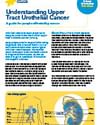 Poster about understanding upper tract cancer with diagrams of kidneys and urinary system.
